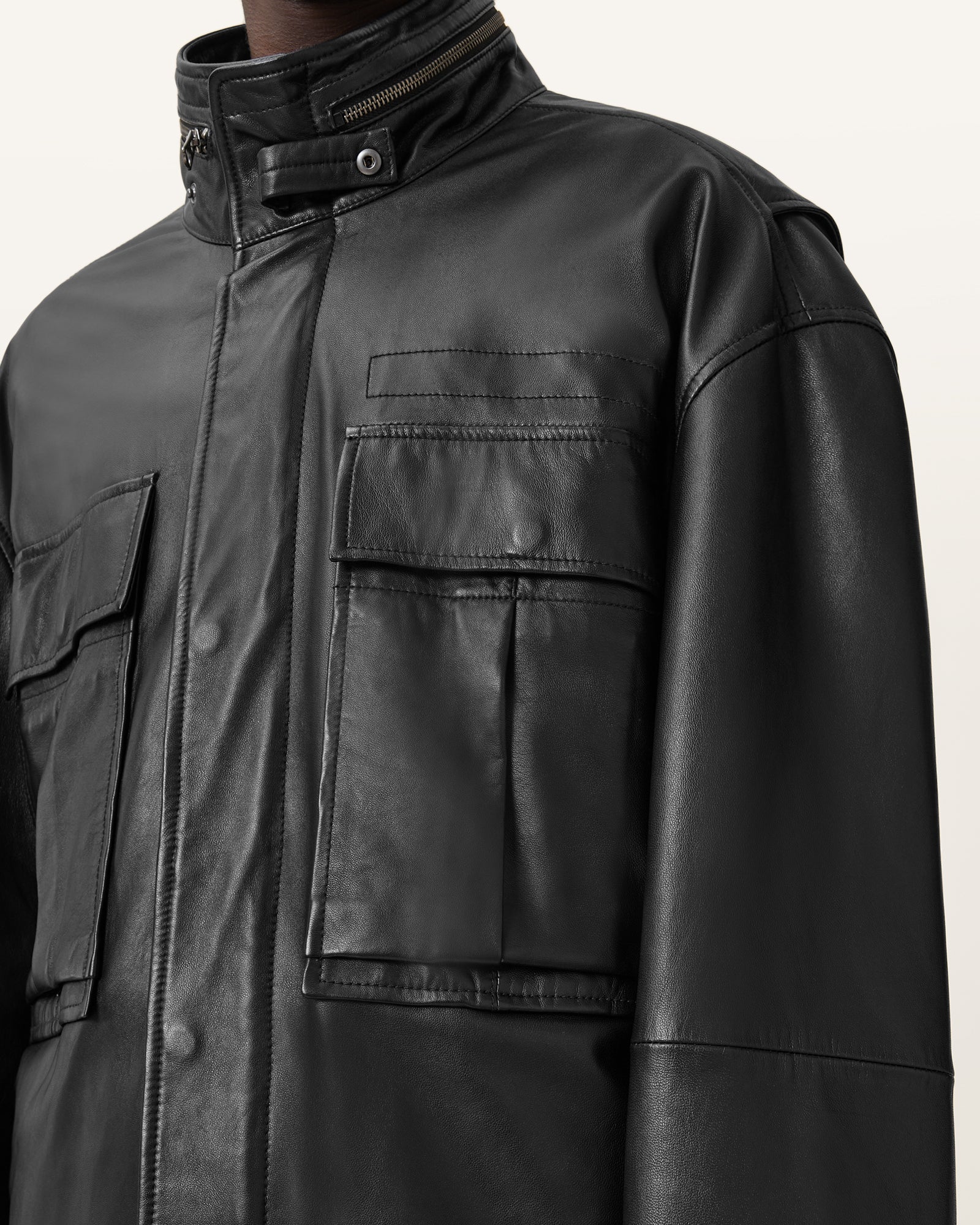 Halton Leather Jacket - Image 5
