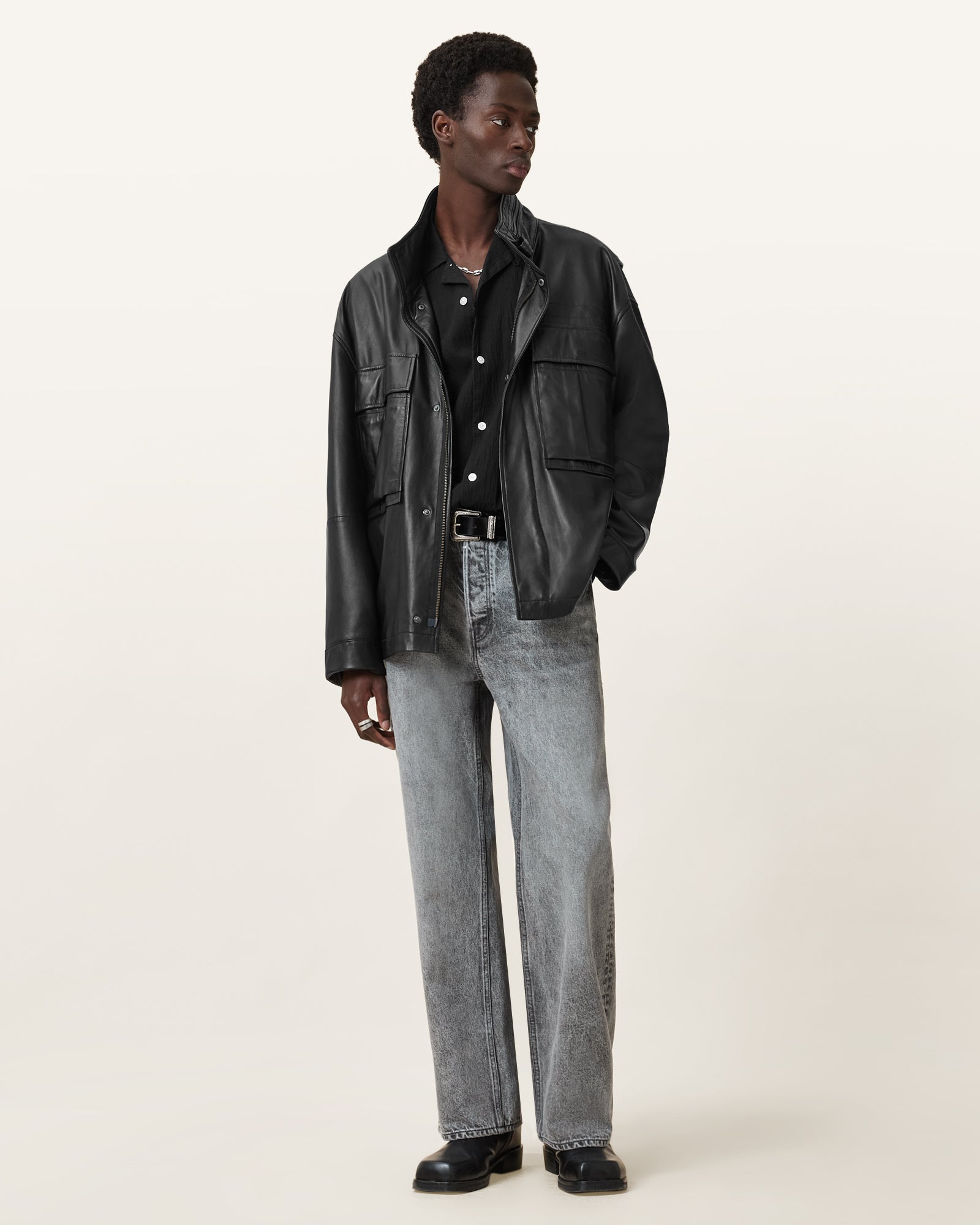 Halton Leather Jacket - Image 8