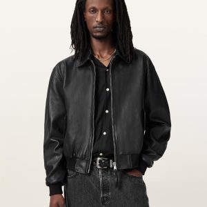 Marco Oversized Bomber Leather Jacket