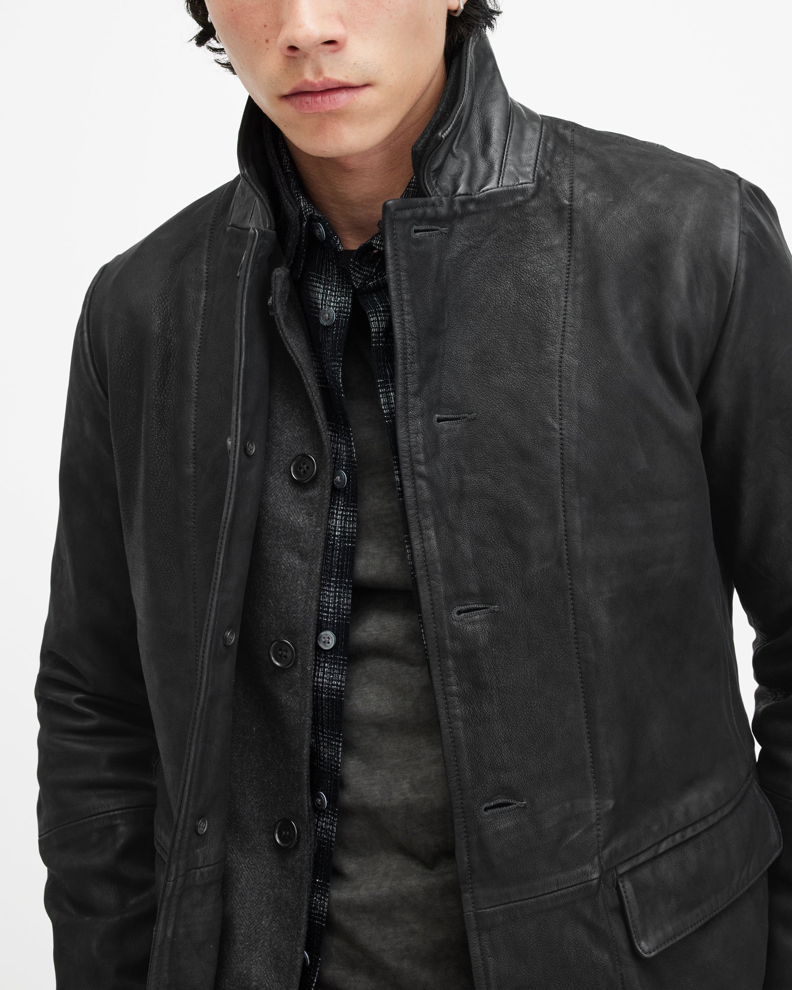 Survey Leather Blazer - Image 7