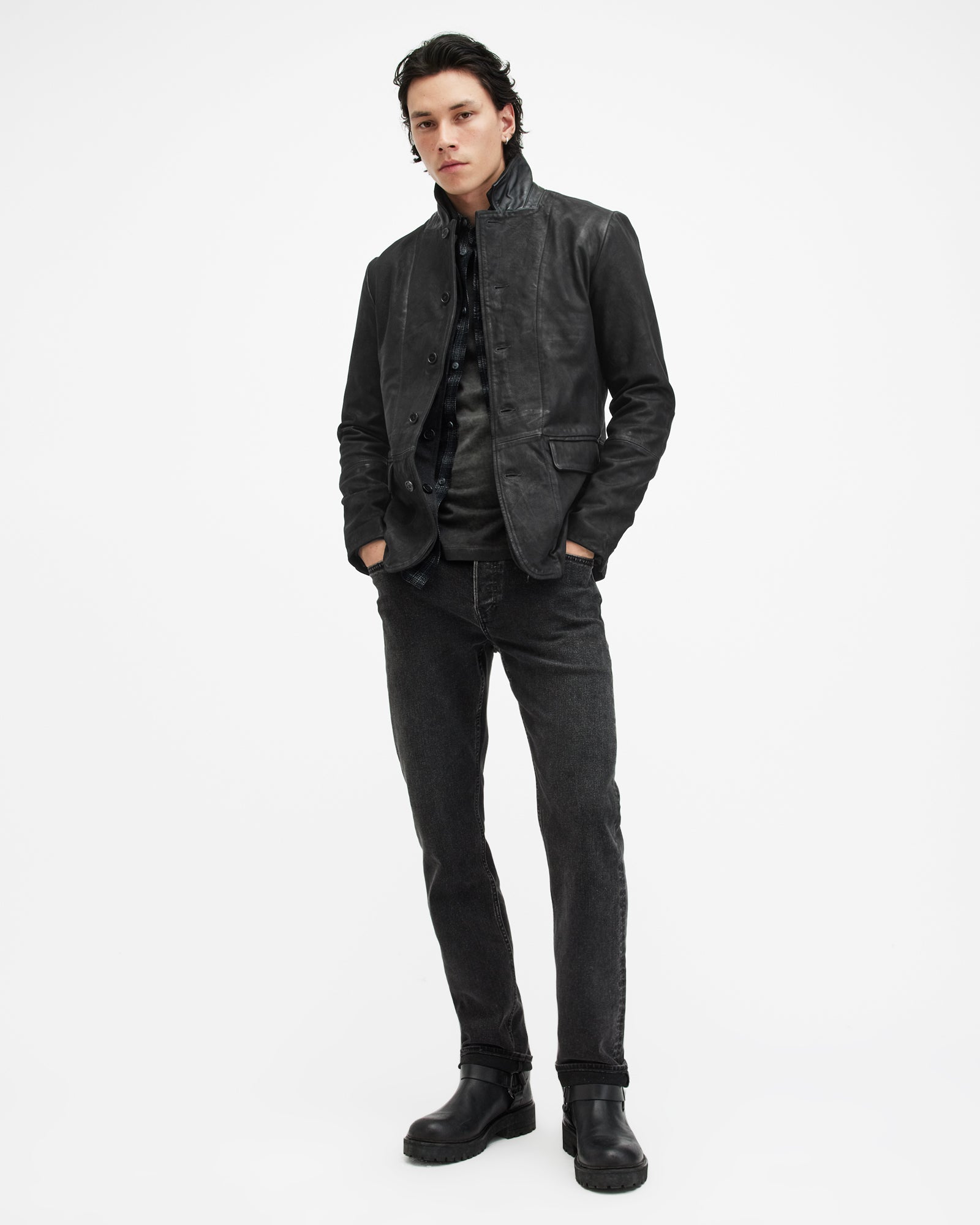 Survey Leather Blazer - Image 8