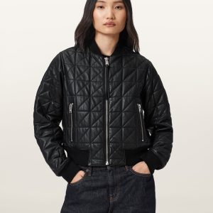 Carly Quilt Leather Bomber