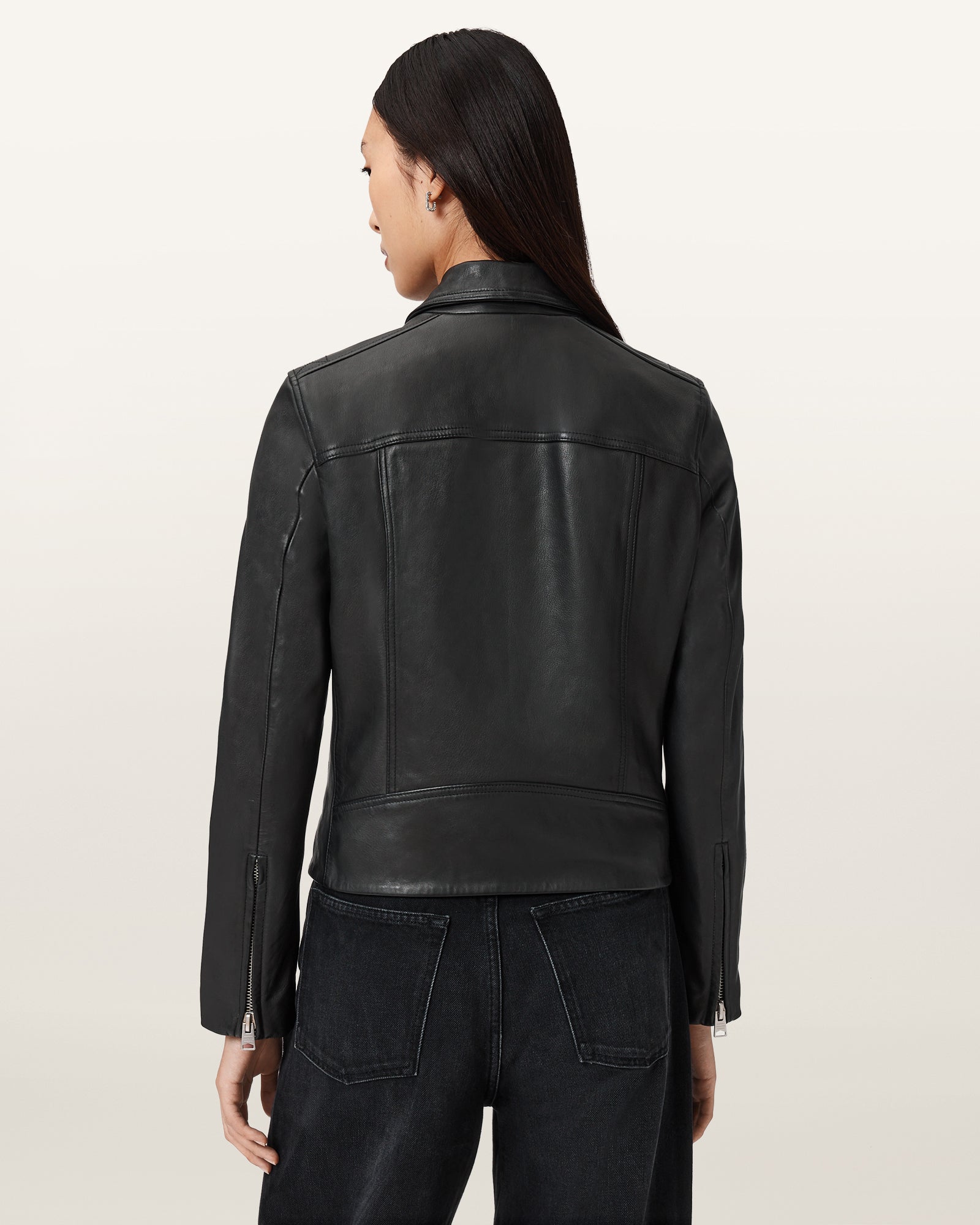 Danbury Biker Leather Jacket - Image 5