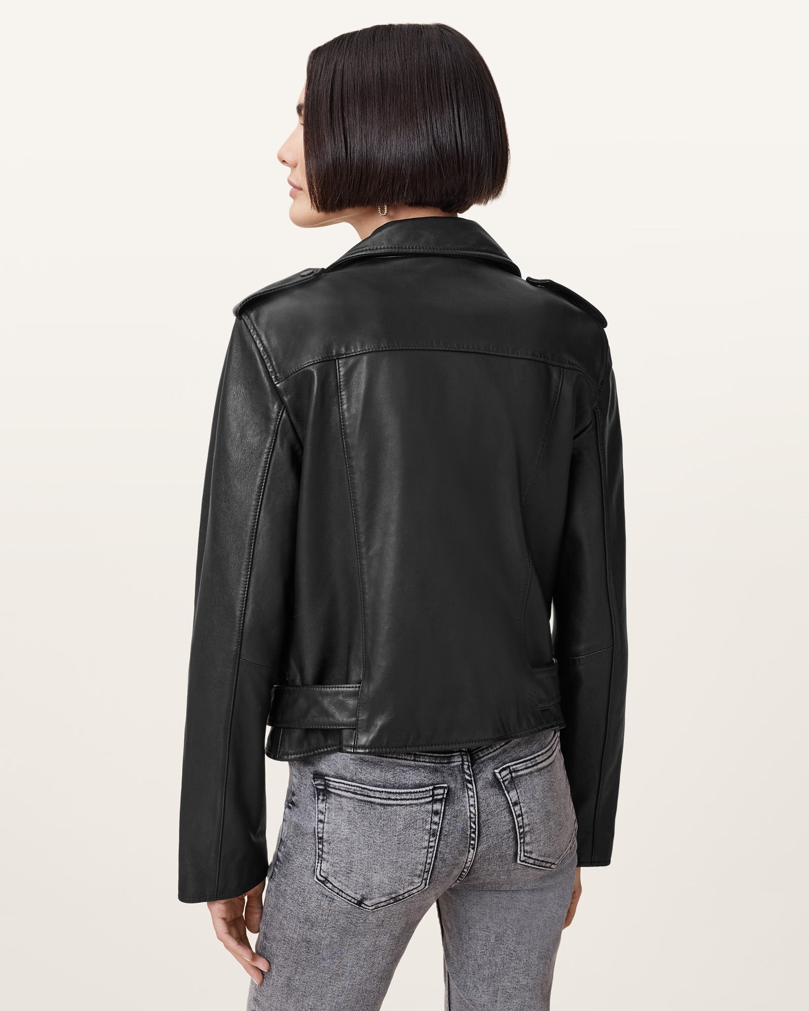 Balfern Biker Leather Jacket - Image 6