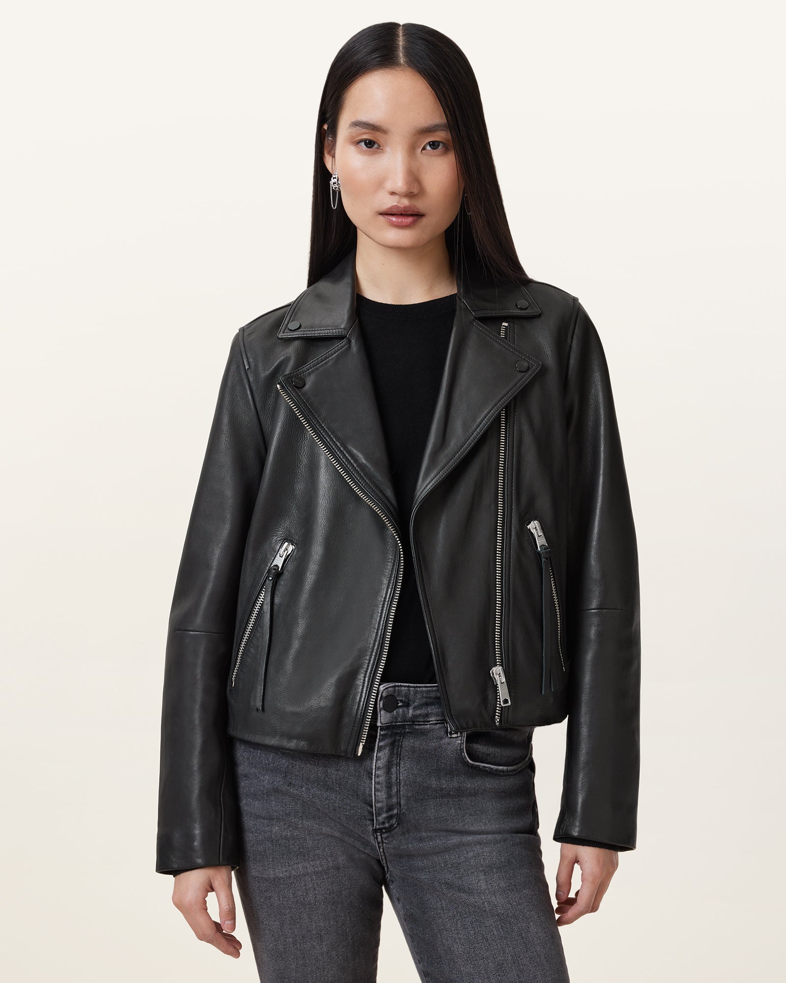 Dalby Biker Leather Jacket - Image 4