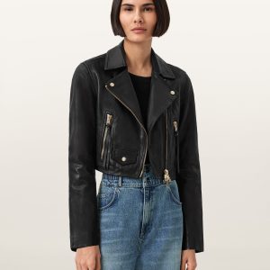 Elora Leather Biker Jacket