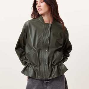 Sofi Leather Bomber Jacket