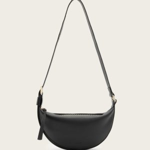 Half Moon Leather Crossbody Bag