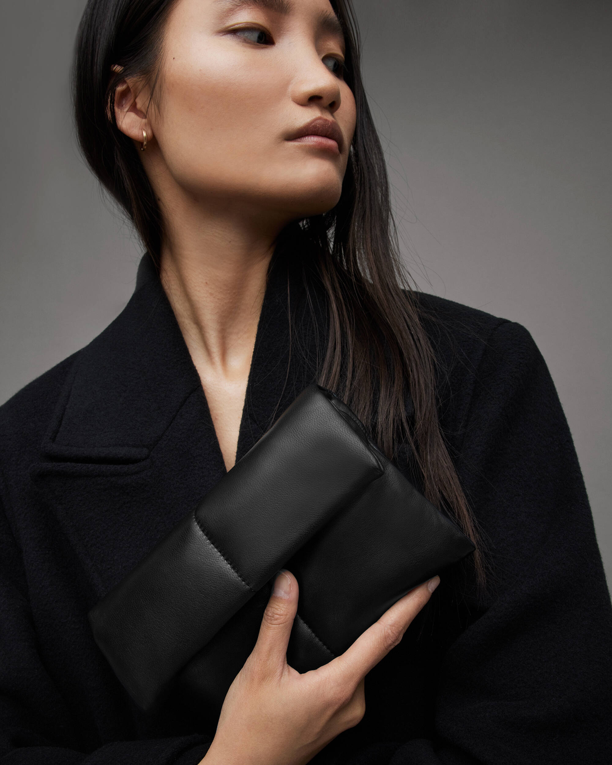 Ezra Leather Quilted Crossbody Bag