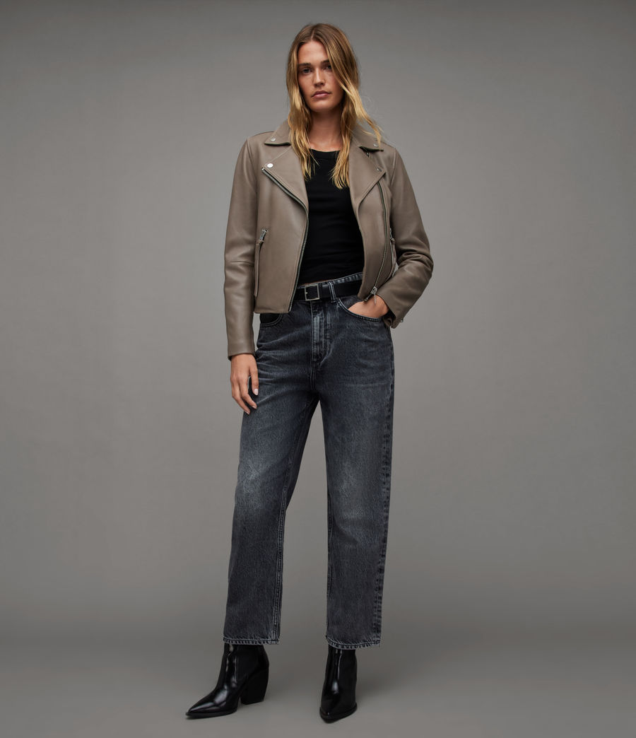 Dalby Biker Leather Jacket - Image 2