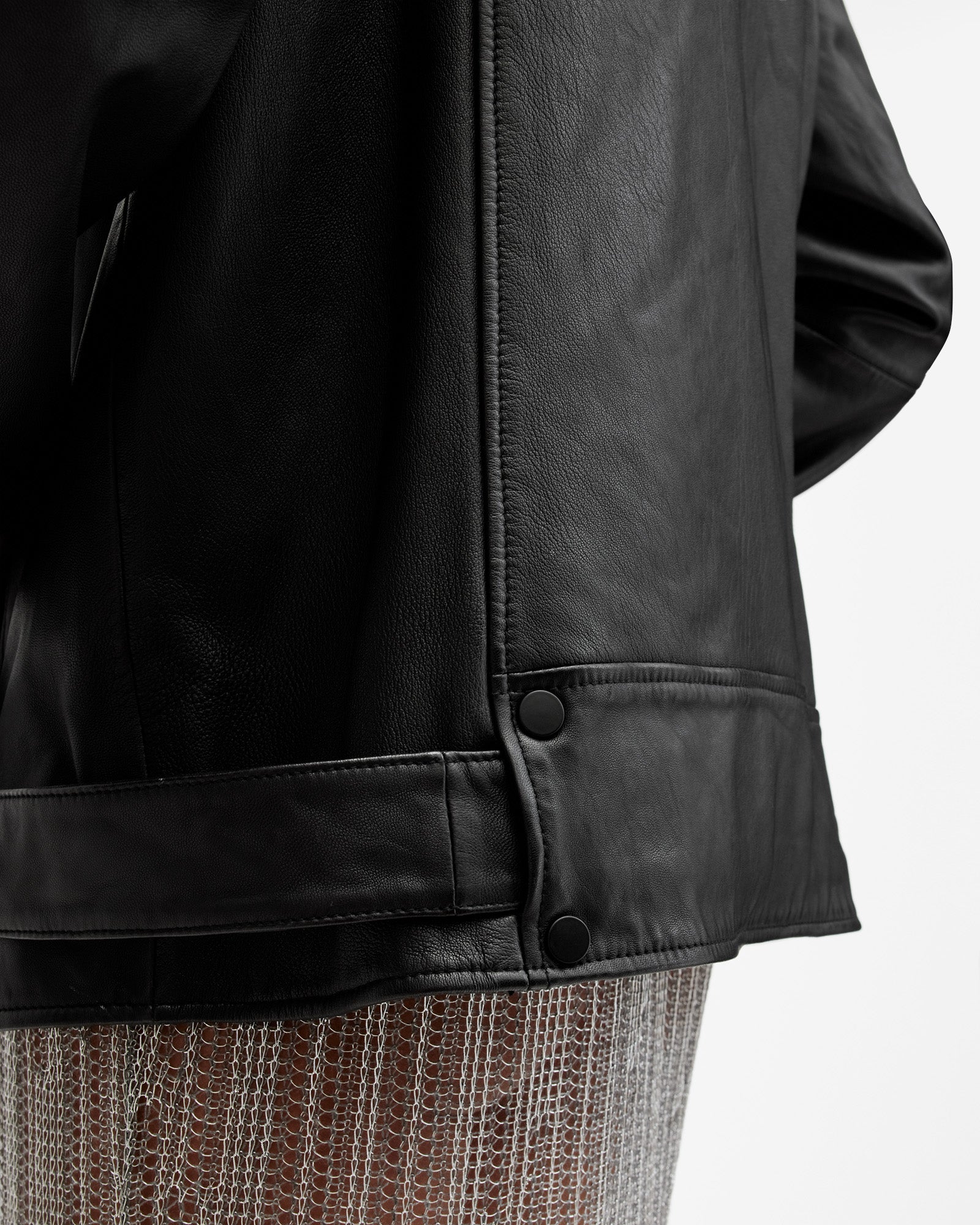 Billie Biker Leather Jacket - Image 6