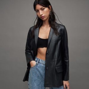 Corinna Leather Blazer