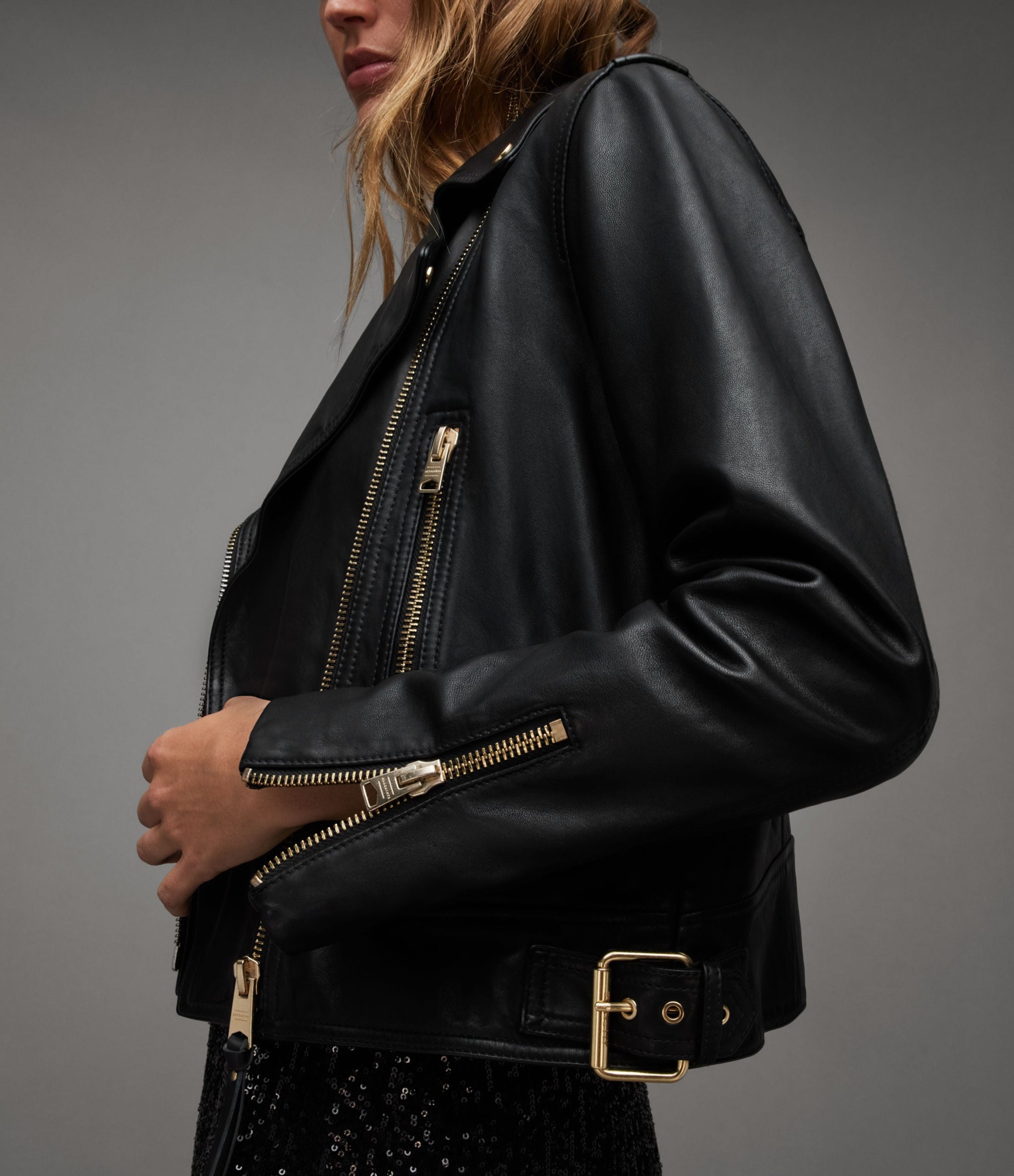 Beale Biker Leather Jacket - Image 4