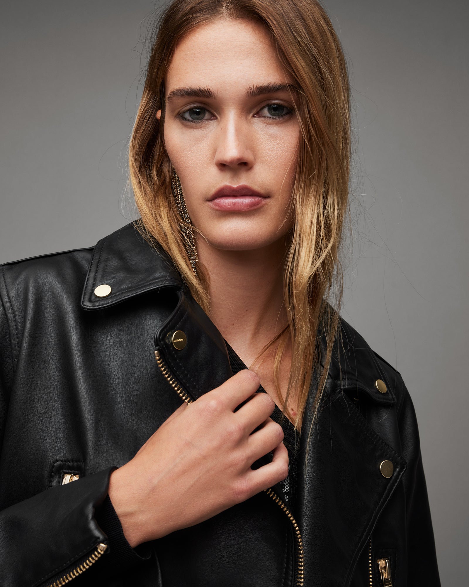 Beale Biker Leather Jacket - Image 5